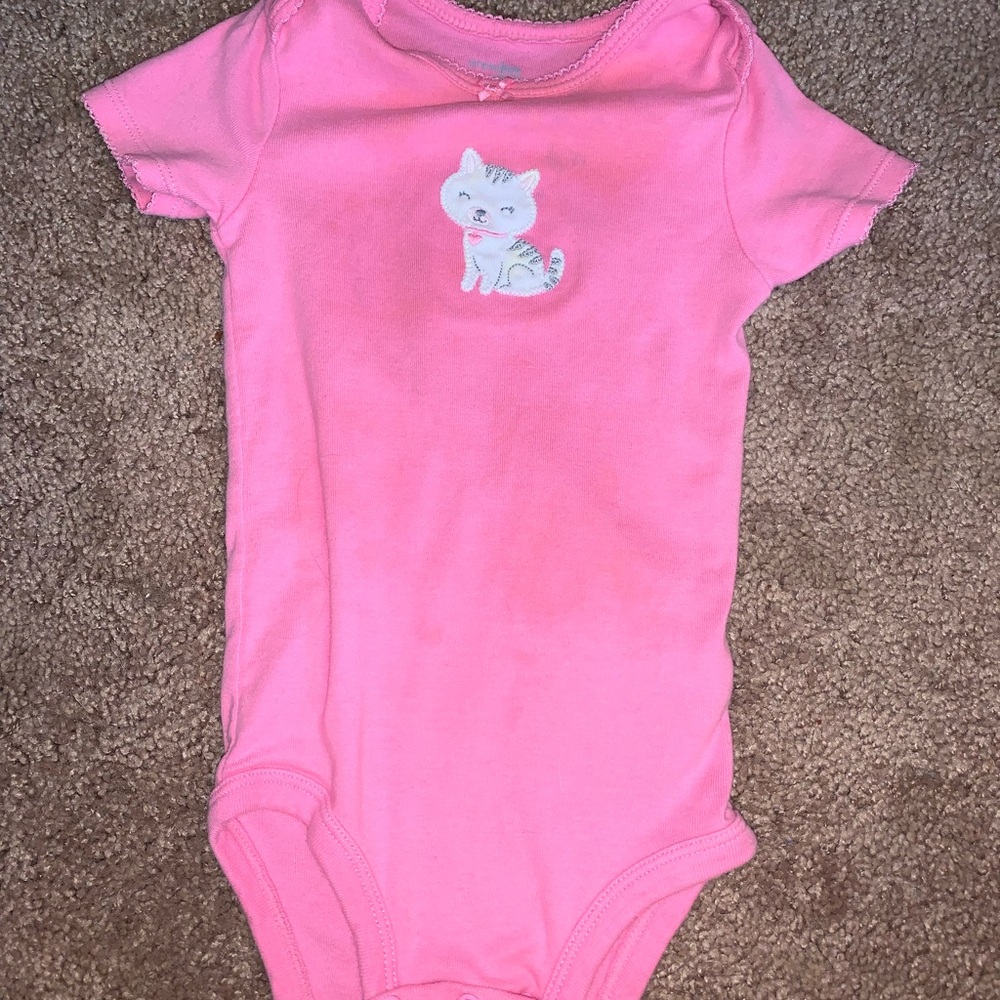 Pink Girl’s Cat Onesie
